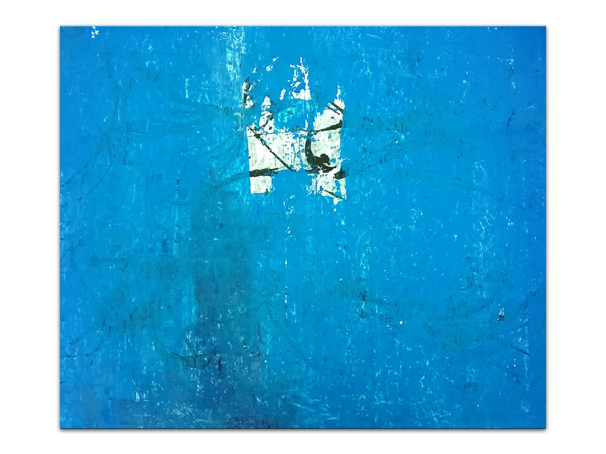Dizajn apartmana slikama iz ponude galerije MAG - originalna apstraktna slika Plava reforma akril na platnu 90x70 cm