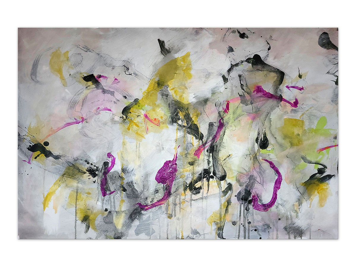 Moderne slike u galeriji MAG - apstraktna slika U početku bijaše II Akril na platnu 120x80 cm