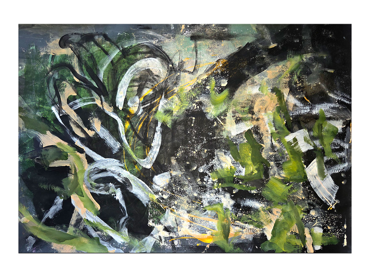 Moderne slike u galeriji MAG - apstraktna slika Gledanje zemlje akril na hameru 100x70 cm