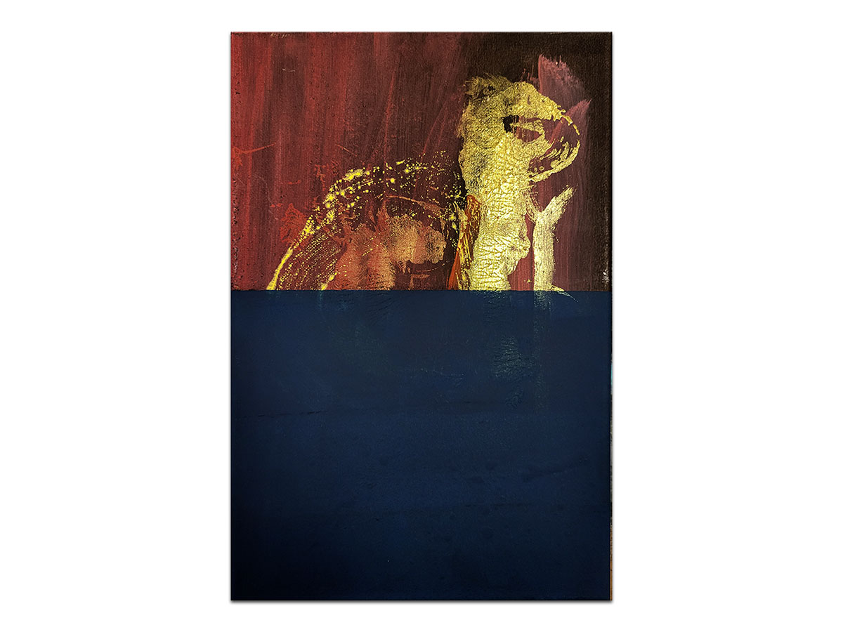 Moderne slike u galeriji MAG - apstraktna slika Out of the blue Akril na napetom platnu 30x20 cm