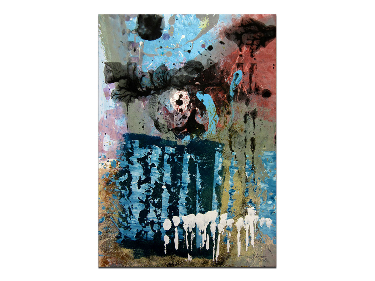 Moderne slike u galeriji MAG - apstraktna slika Odjeci oluje akril na hameru 42x29 cm