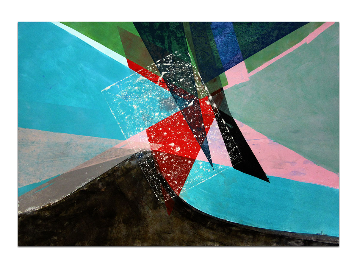 Moderne slike u galeriji MAG - apstraktna slika Pejzaži budućnosti VIII akril na hameru 100x70 cm
