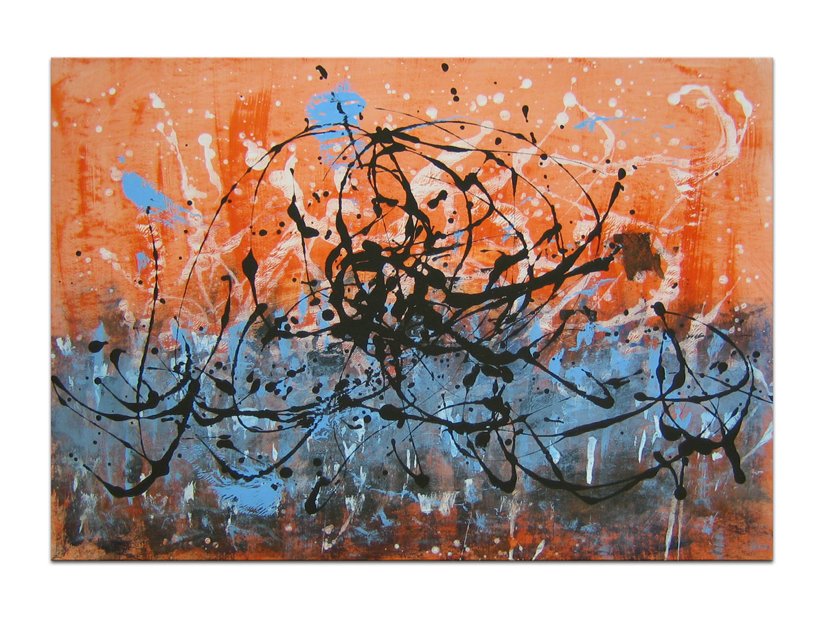 Umjetnička galerija Split MAG - apstraktna slika U plamenu izgaramo Akril na hameru 100x70 cm
