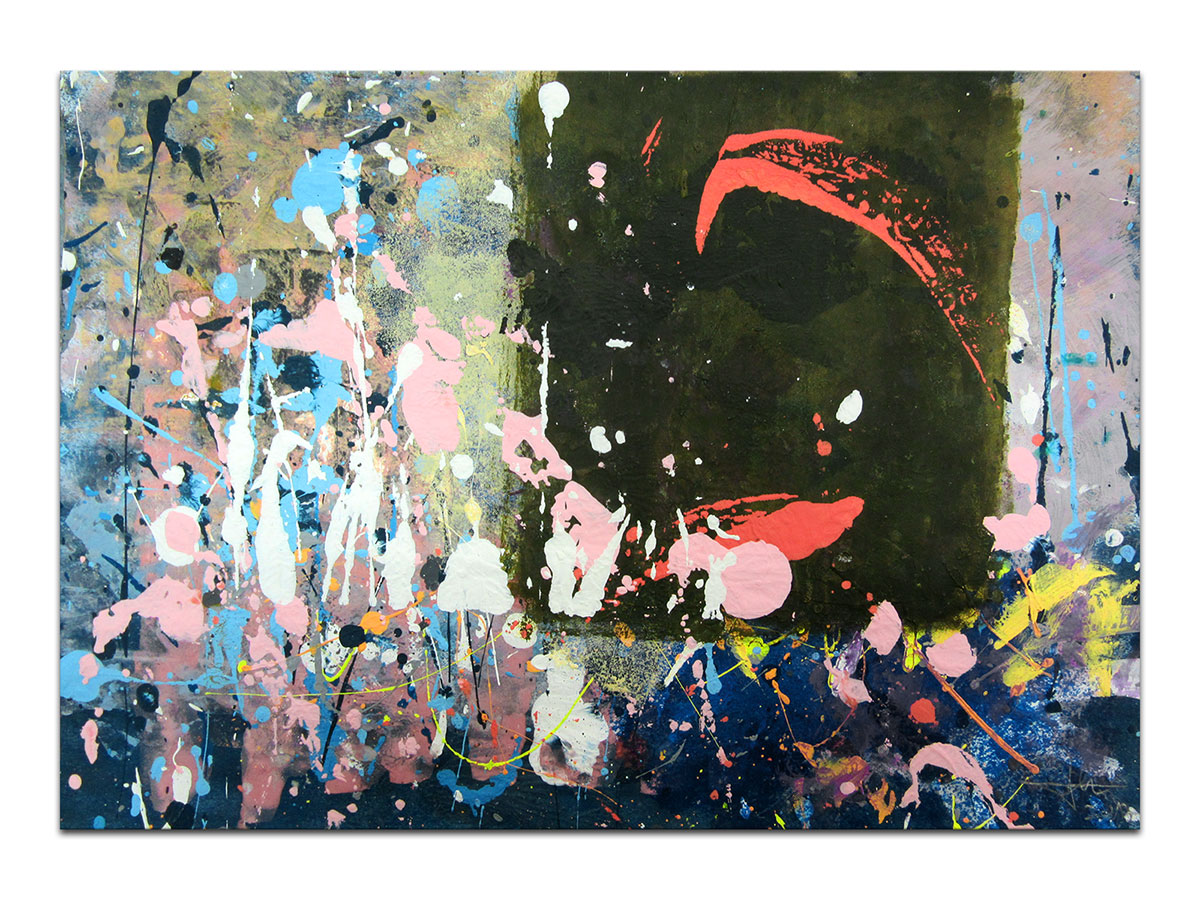 Moderne slike u galeriji MAG - apstraktna slika U očekivanju noći akril na hameru 42x29 cm