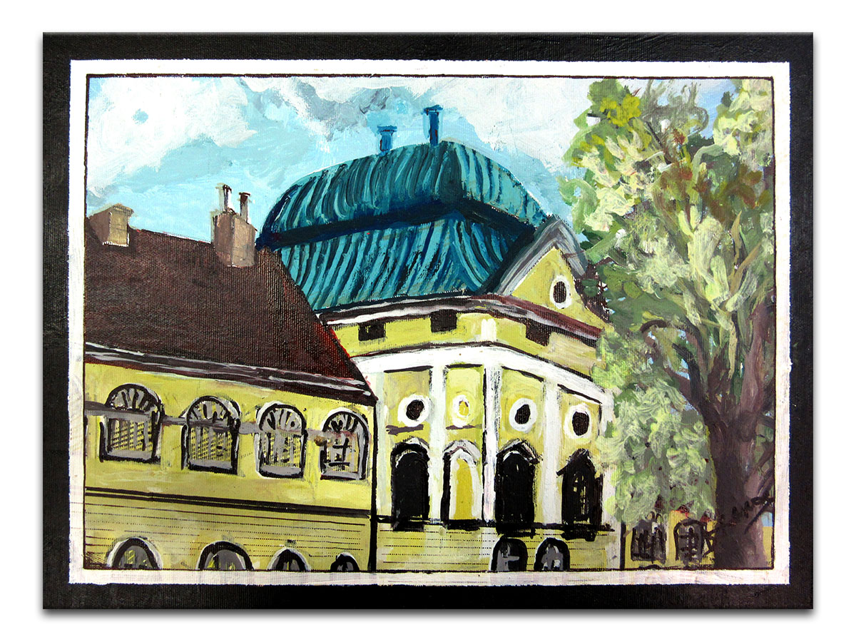 Moderne slike u galeriji MAG - Umjetnička slika Dvorac Pejačević akril na kaširanom platnu 40x30 cm