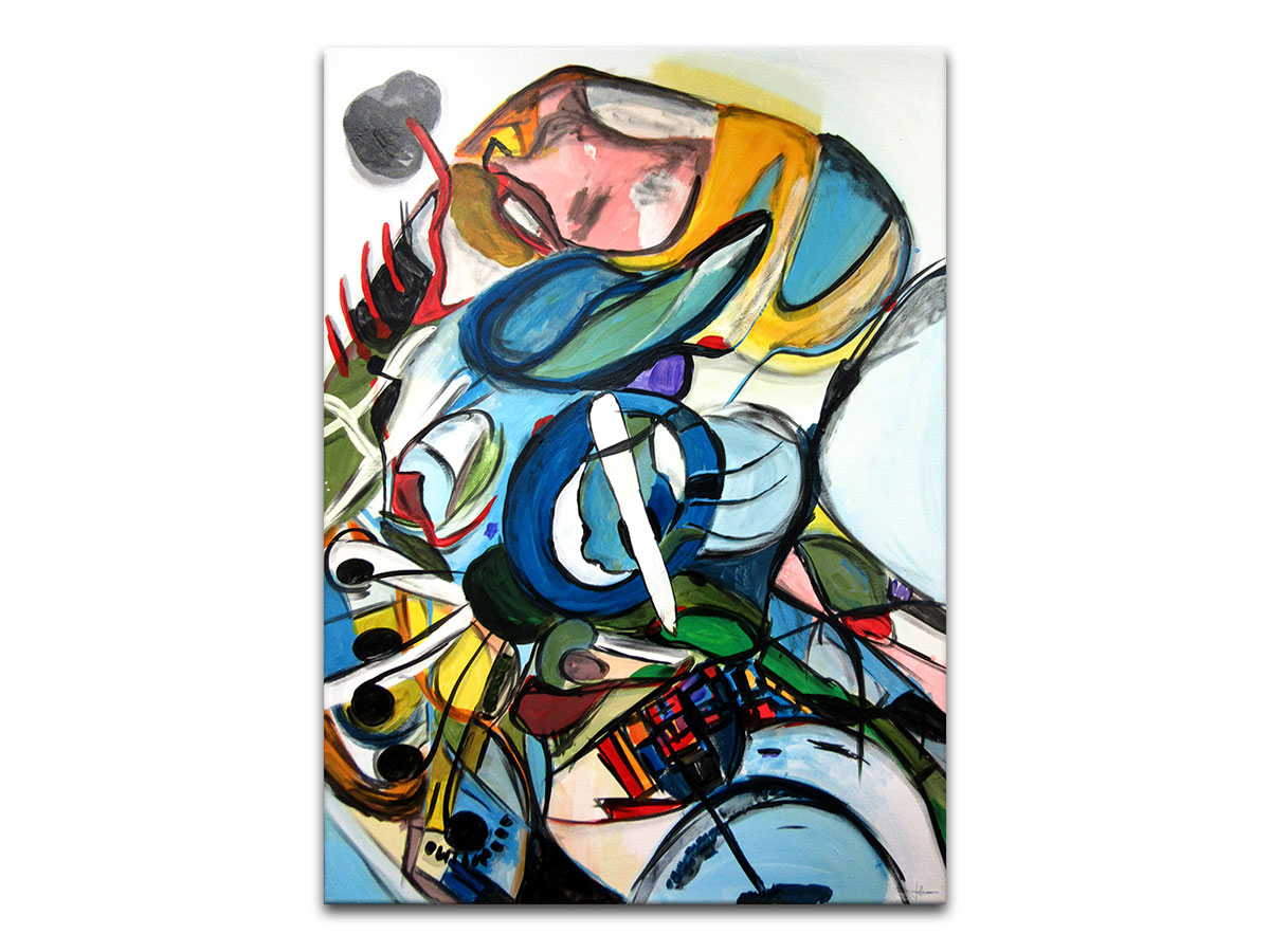 Moderne slike u galeriji MAG - apstraktna slika Arije Kandinskog akril na napetom platnu 110x80 cm