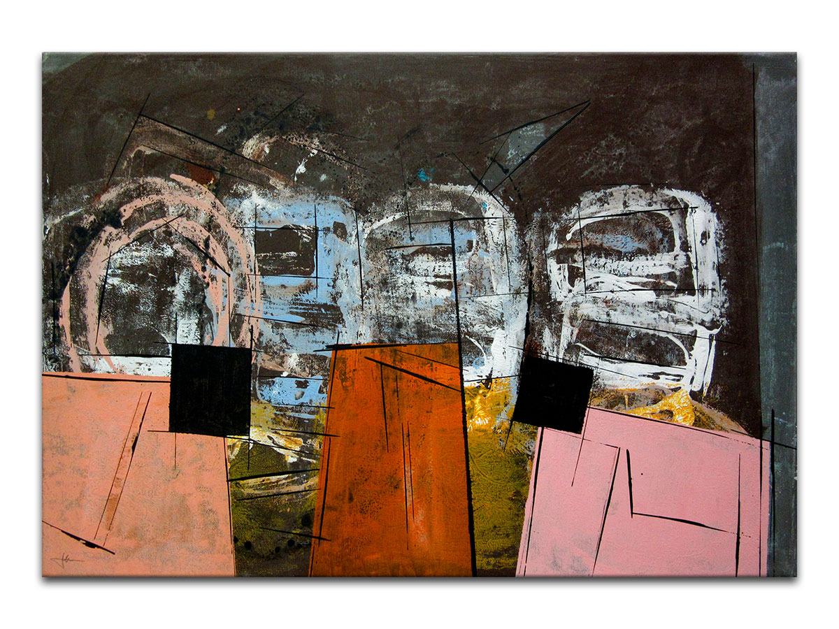Moderne slike u galeriji MAG - apstraktna slika Urbane forme akril na napetom platnu 100x70 cm