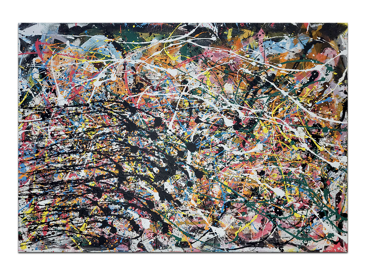 Moderne slike u galeriji MAG - apstraktna slika Pollockov odraz Akril na platnu 100x70 cm