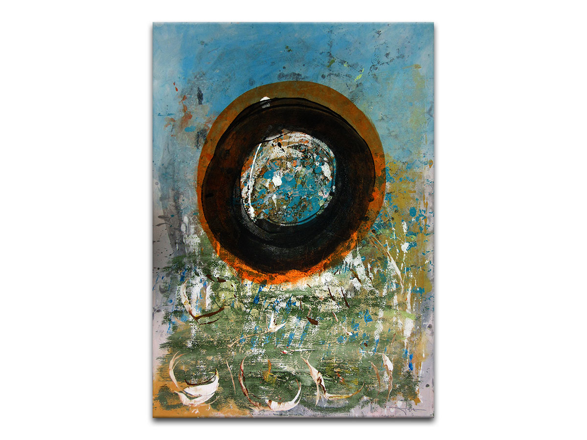 Moderne slike u galeriji MAG - apstraktna slika Sunčev ciklus akril na hameru 70x50 cm