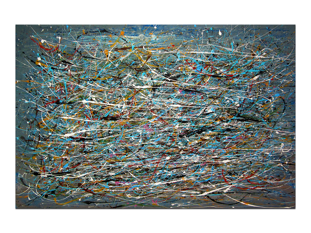 Moderne slike u galeriji MAG - apstraktna slika Ni u snu akril na napetom platnu 150x100 cm