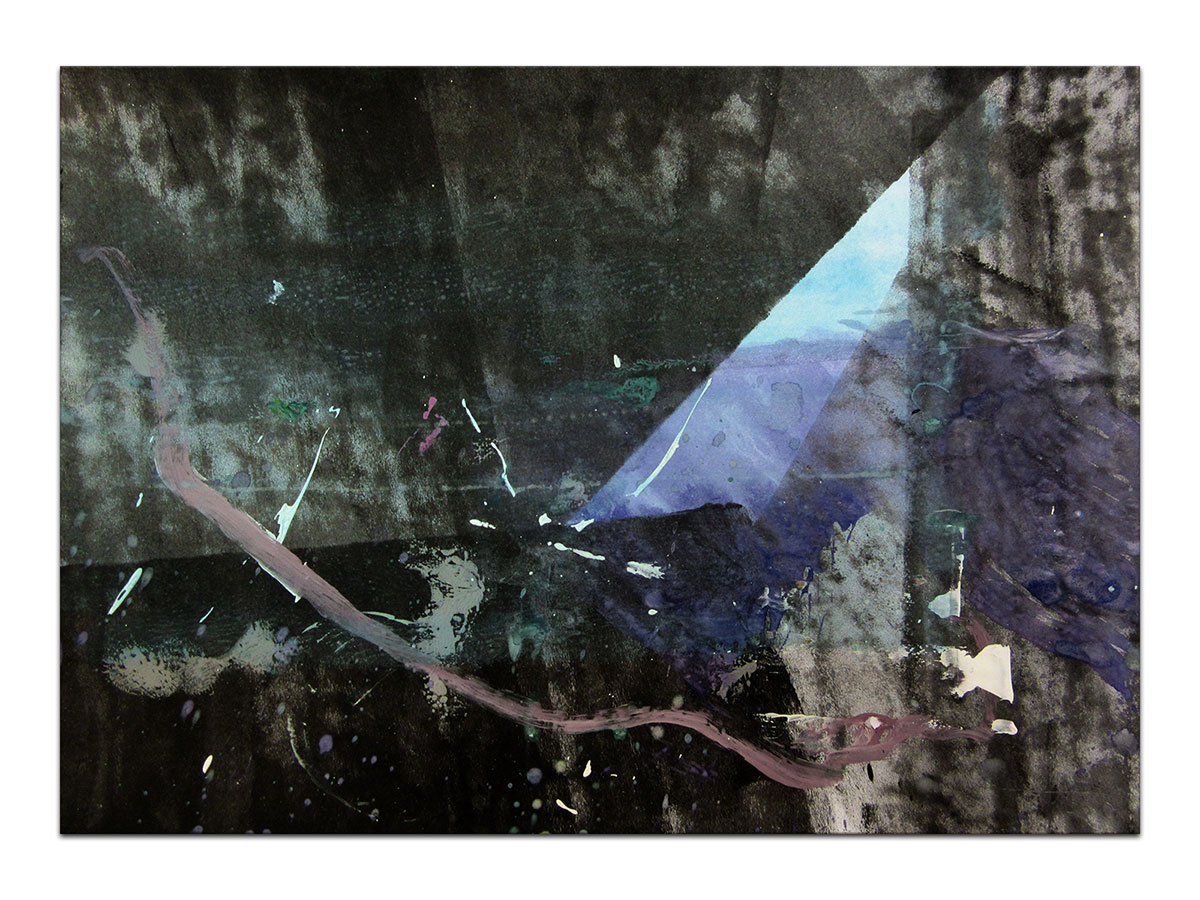 Moderne slike u galeriji MAG - apstraktna slika Noćni susreti akril na hameru 42x29 cm