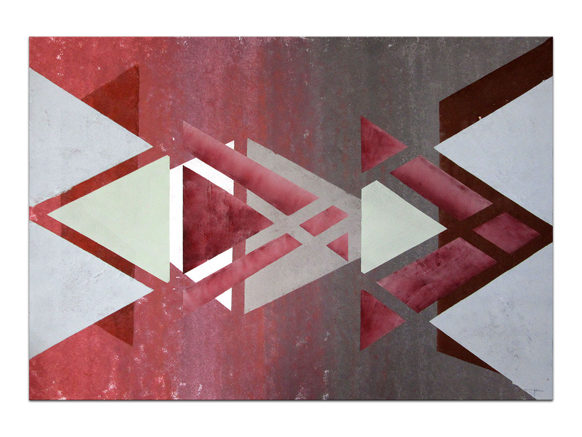 Moderne slike u galeriji MAG - apstraktna slika Triangular forms akril na hameru 100x70 cm