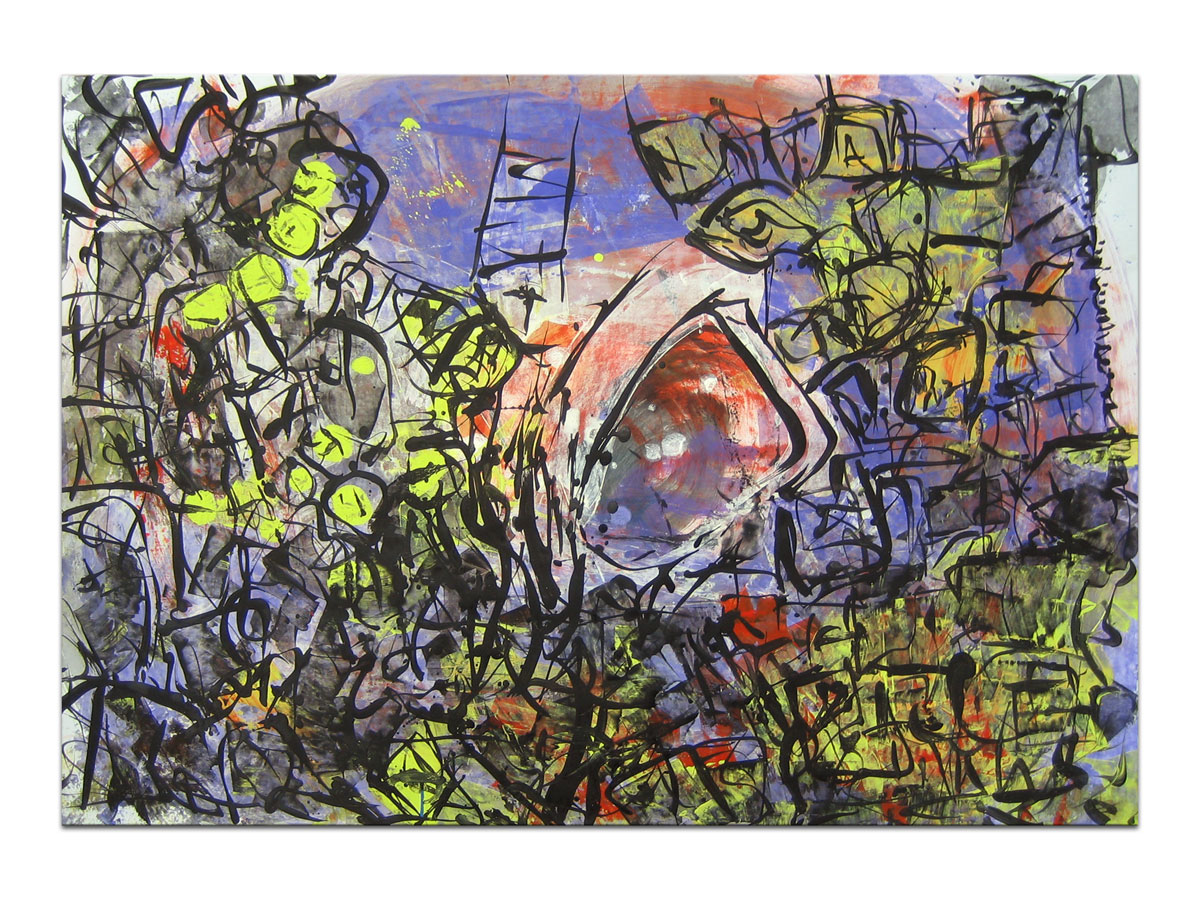 Design interijera slikama iz galerije MAG - apstraktna slika Sinteza osjećaja Akril na hameru 100x70 cm