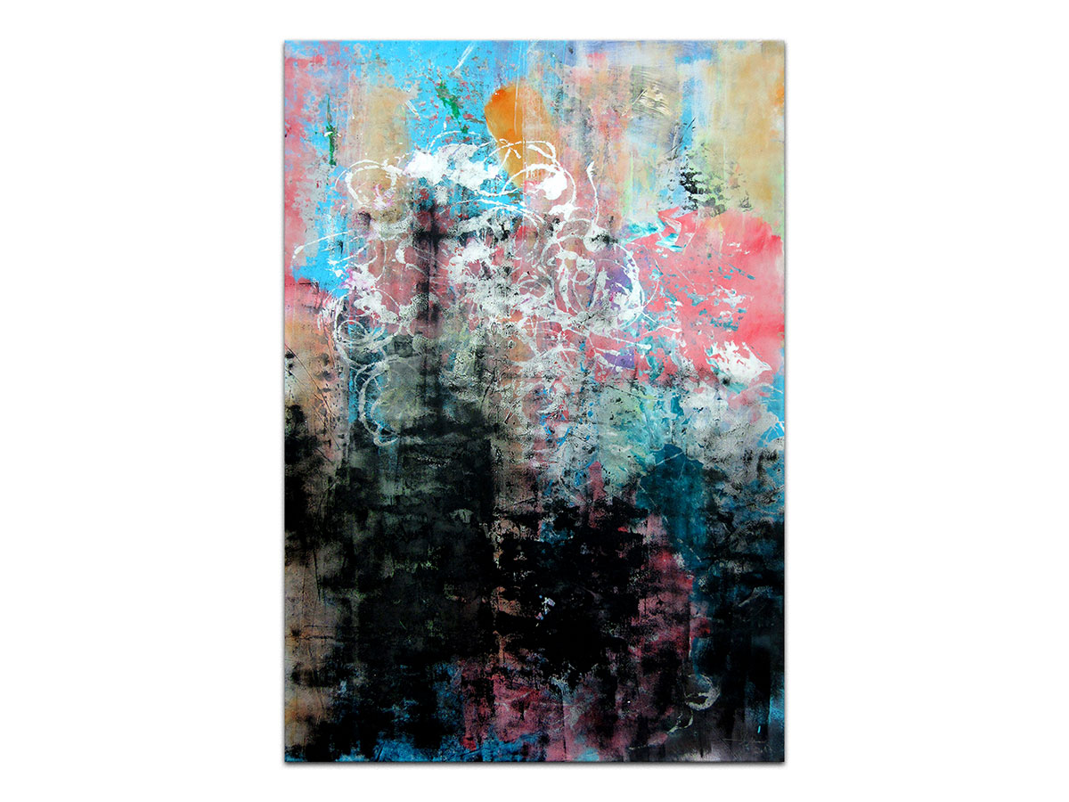 Moderne slike u galeriji MAG - apstraktna slika Rano jutro akril na hameru 100x70 cm
