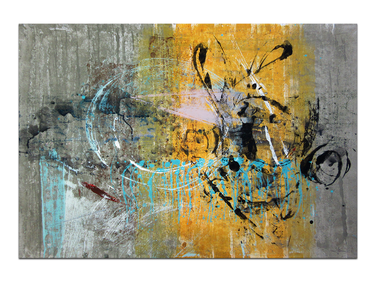 Moderne slike u galeriji MAG - apstraktna slika Rotirajuća emocija akril na hameru 100x70 cm