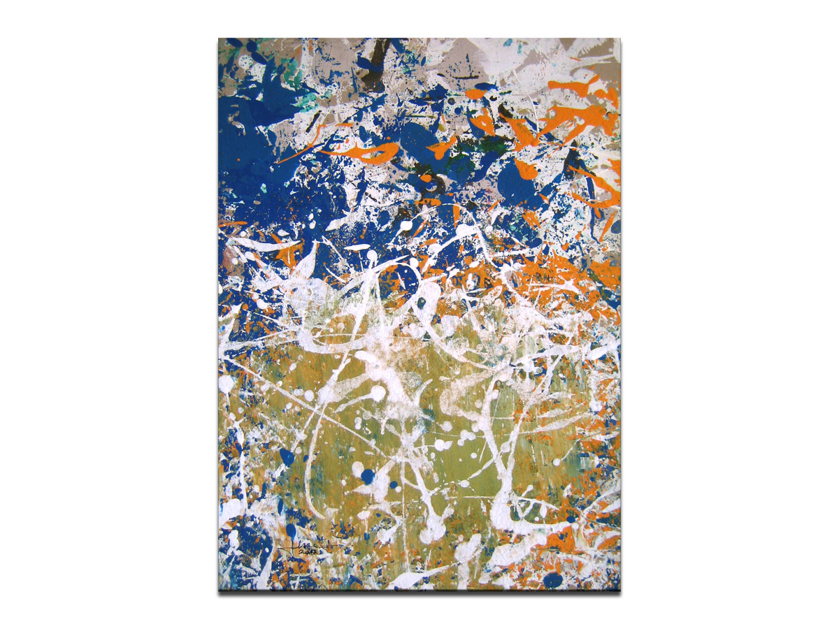 Umjetnine prodaja - Originalna apstraktna slika - Pred oluju - Akril na kartonu - MAG galerija