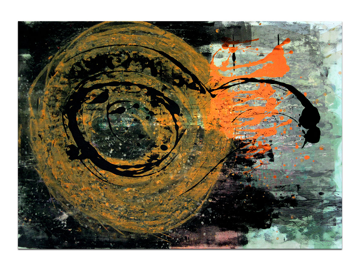 Moderne slike u galeriji MAG - apstraktna slika Stanična preobrazba akril na hameru 100x70 cm