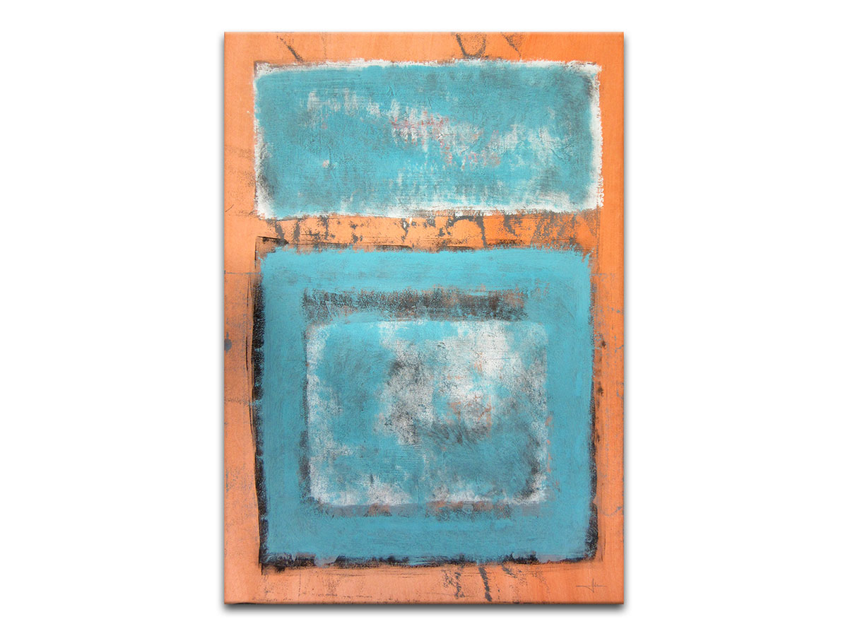 Moderne slike u galeriji MAG - apstraktna slika Orange spirit akril na hameru 100x70 cm