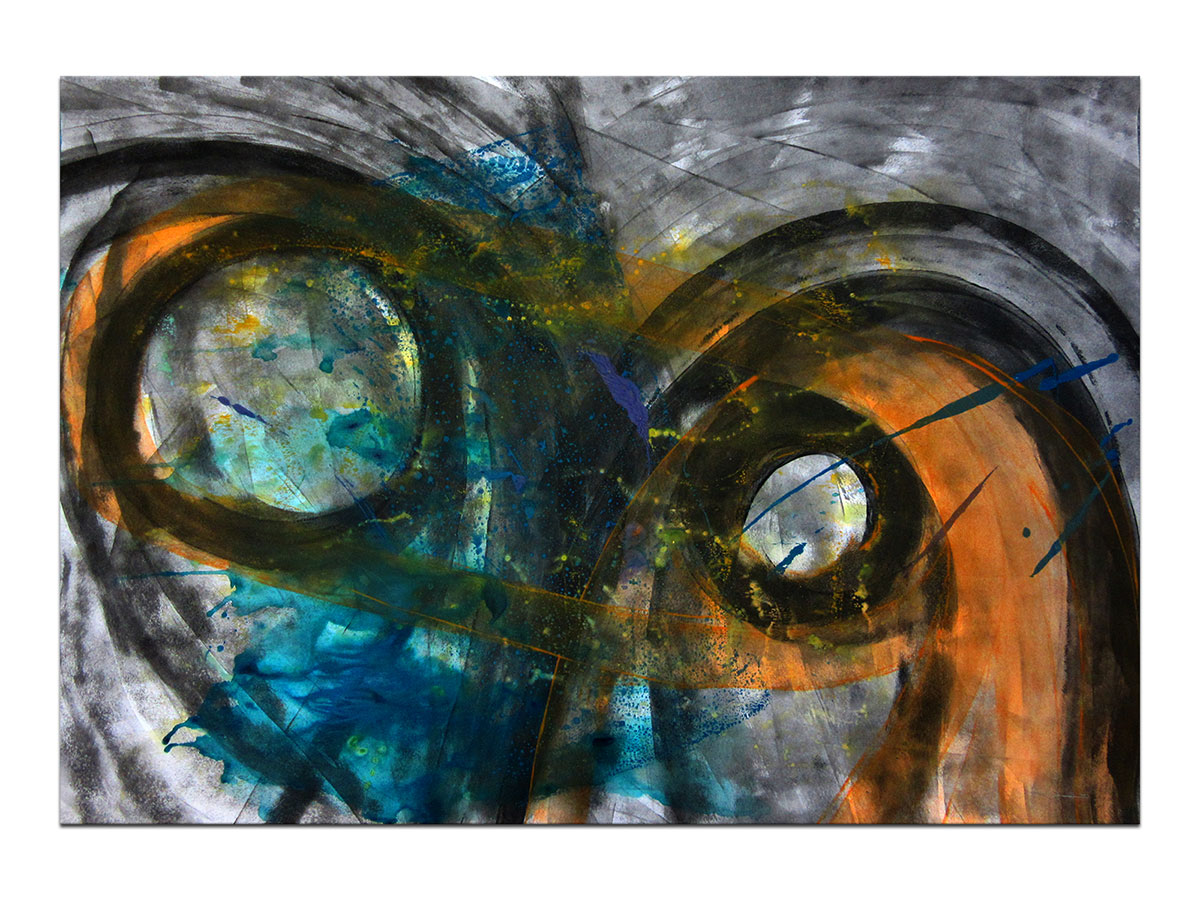 Moderne slike u galeriji MAG - apstraktna slika Sraz ciklona akril na hameru 100x70 cm