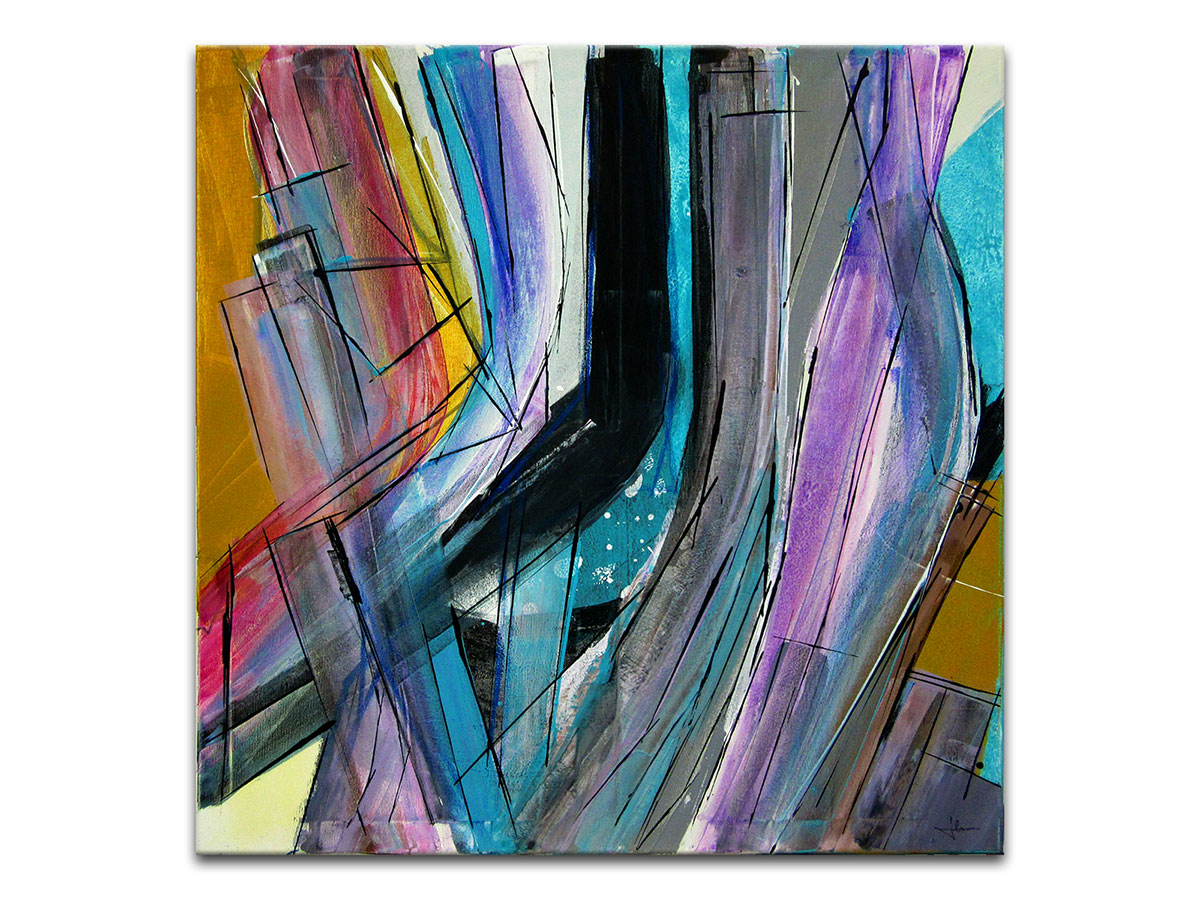 Moderne slike u galeriji MAG - apstraktna slika Aromatic Automatic akril na napetom platnu 70x70 cm