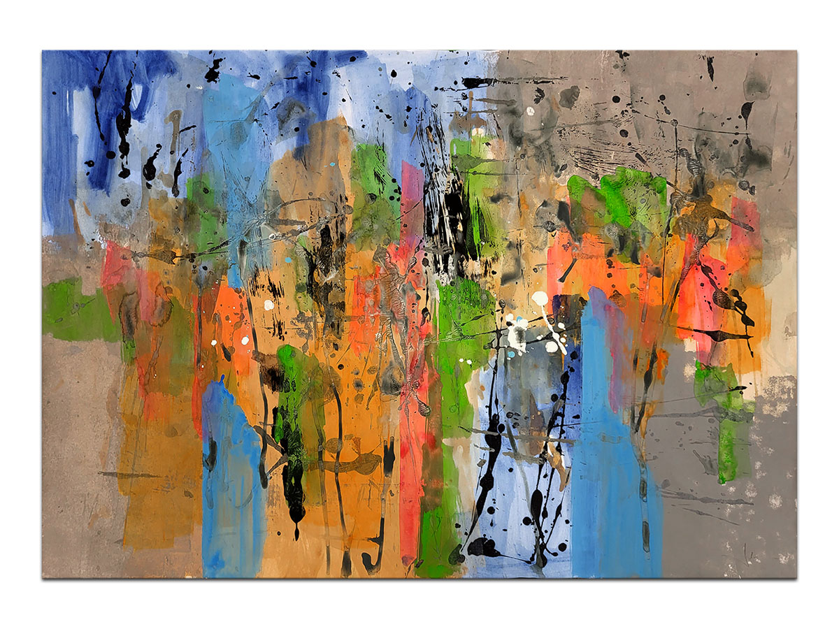 Moderne slike u galeriji MAG - apstraktna slika Ljetni paravan akril na hameru 100x70 cm