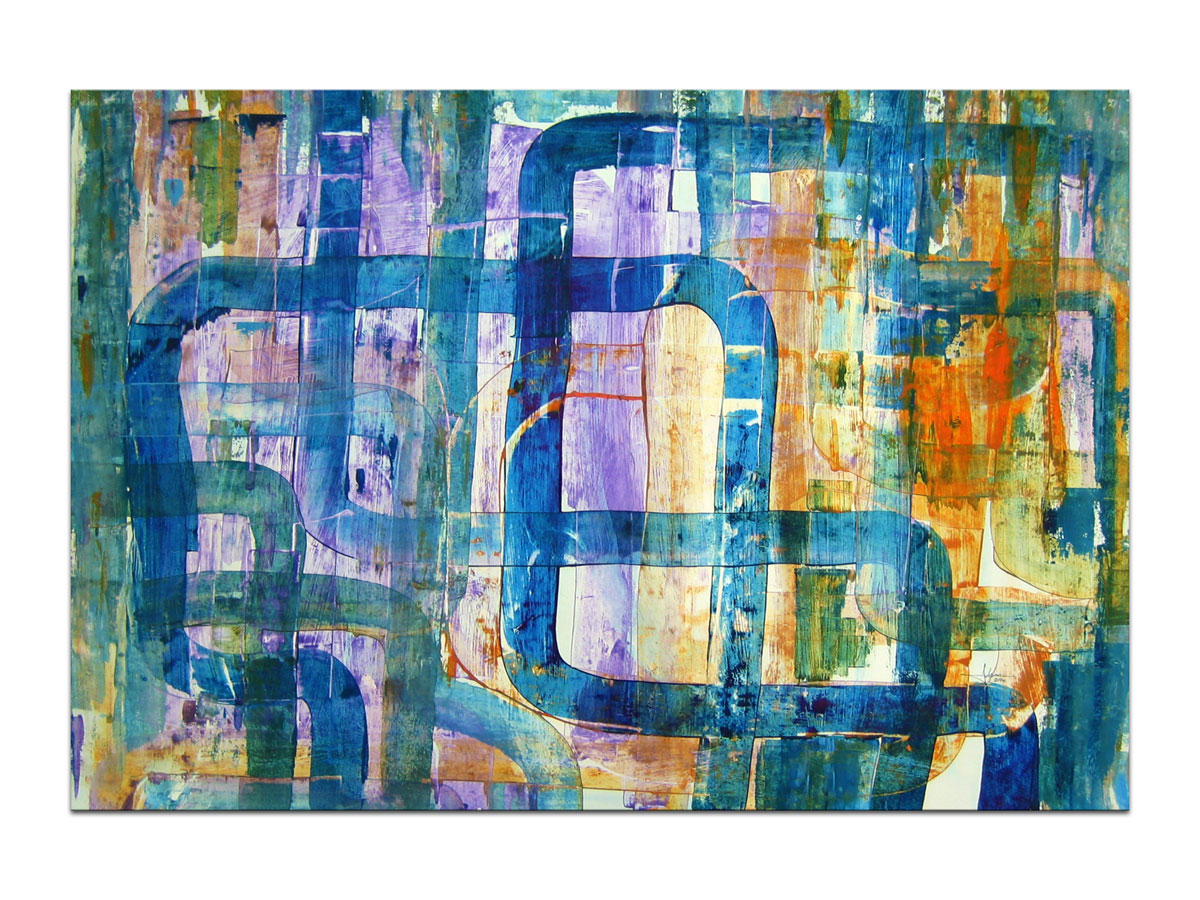 Stan uređenje slikama iz galerije MAG - apstraktna slika Staze nebeskih boja Akril na hameru 100x70 cm