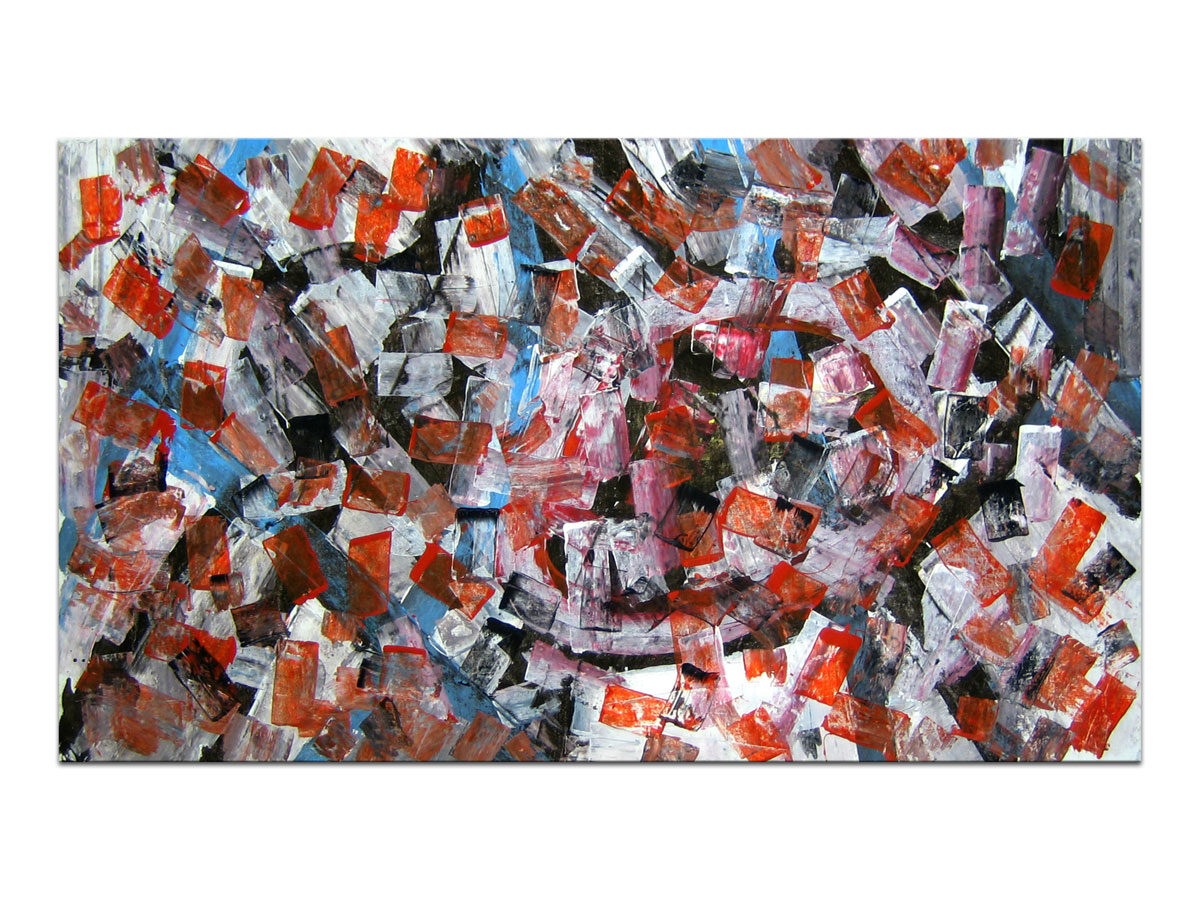 Slike za dnevnu sobu u galeriji MAG - apstraktna slika Kristalizacija II akril na platnu 125x70 cm