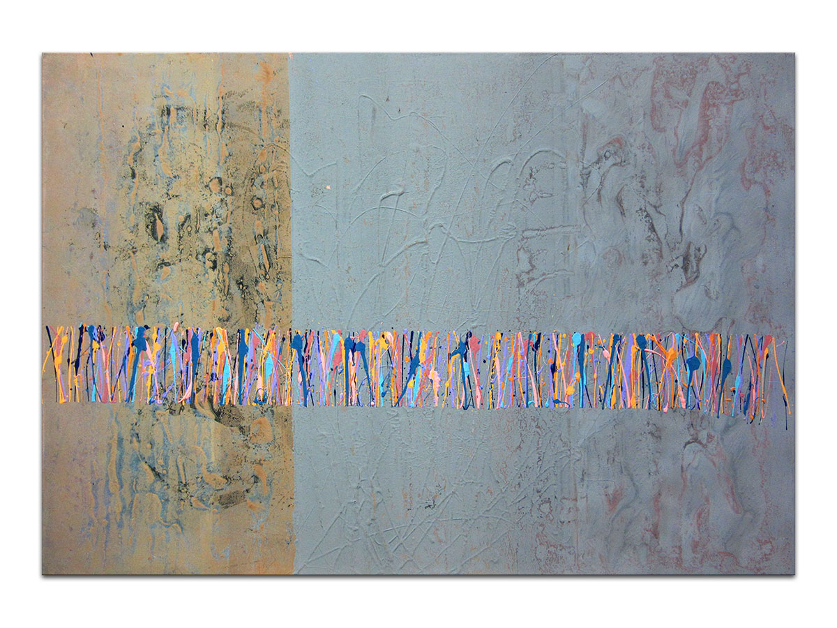 Moderne slike u galeriji MAG - apstraktna slika Linije radosti akril na napetom platnu 100x70 cm