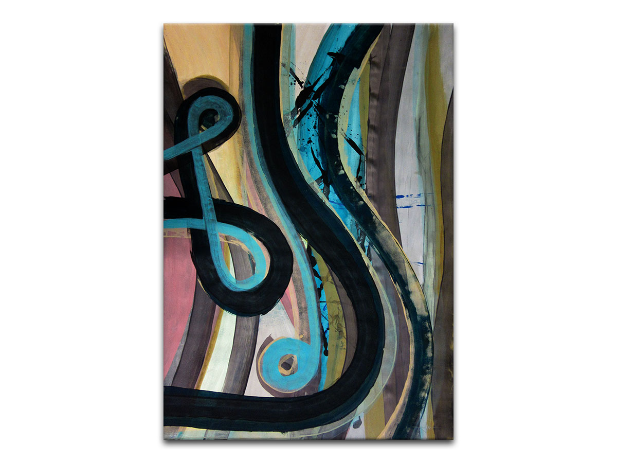 Moderne slike u galeriji MAG - apstraktna slika Spiralling akril na hameru 100x70 cm