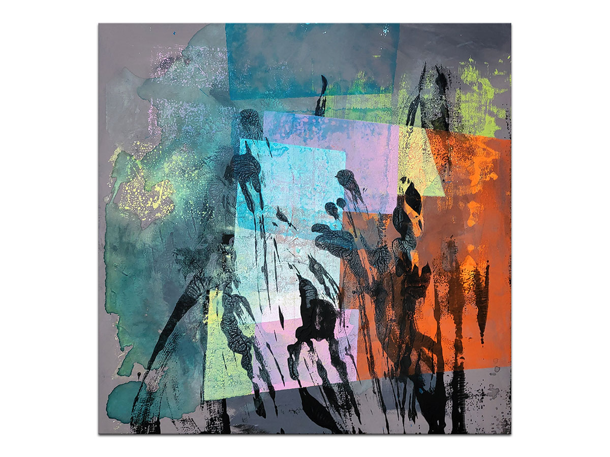 Moderne slike u galeriji MAG - apstraktna slika Buđenje - koraci Akril na platnu 70x70 cm