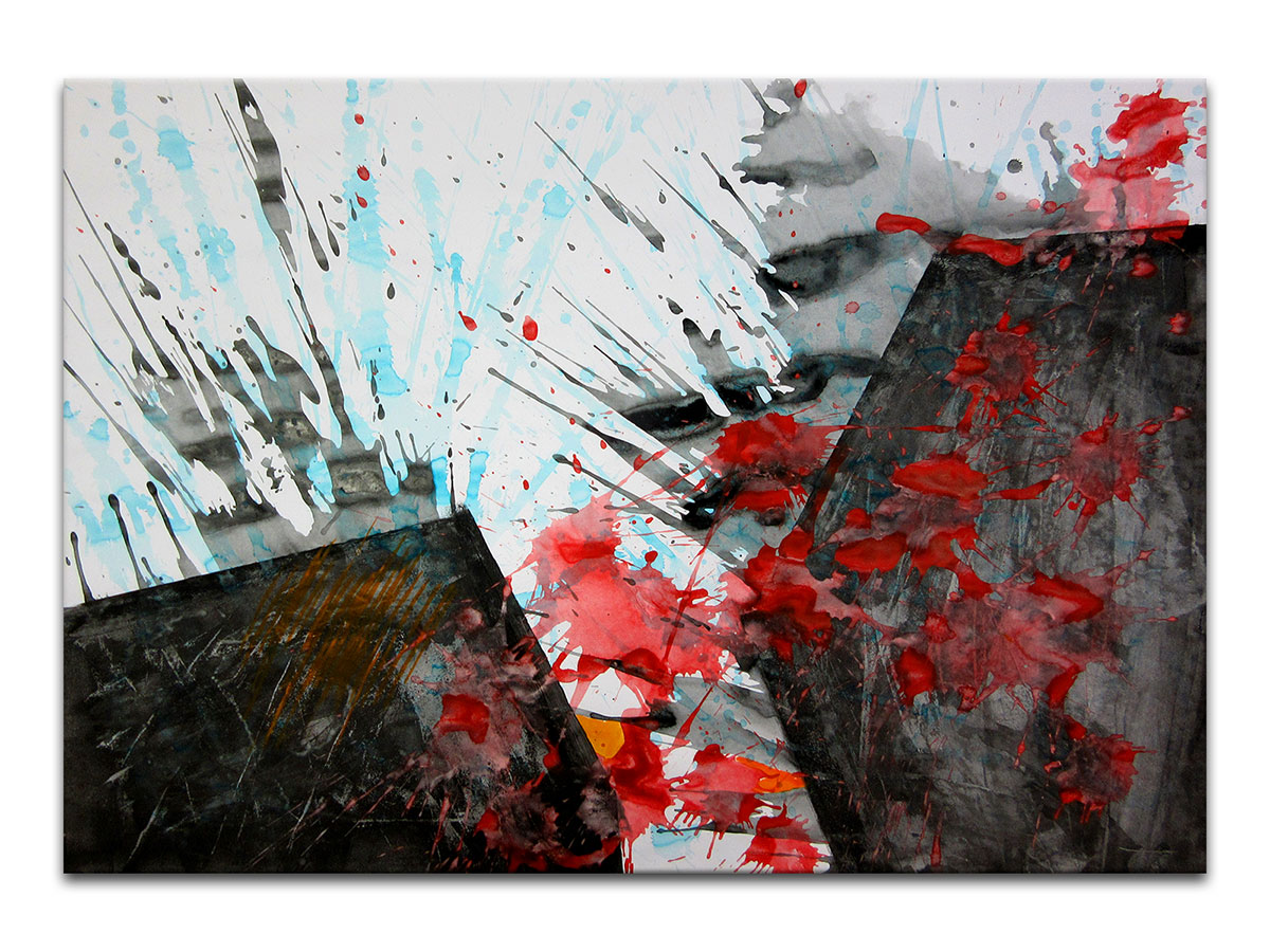 Moderne slike u galeriji MAG - apstraktna slika Tektonika akril na hameru 100x70 cm