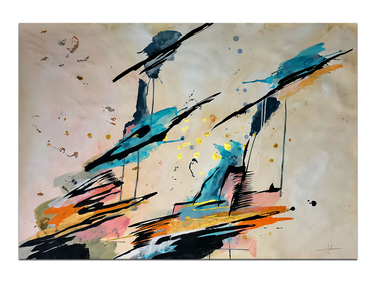 Moderne slike u galeriji MAG - apstraktna slika Unjeti san VII akril na hameru 100x70 cm