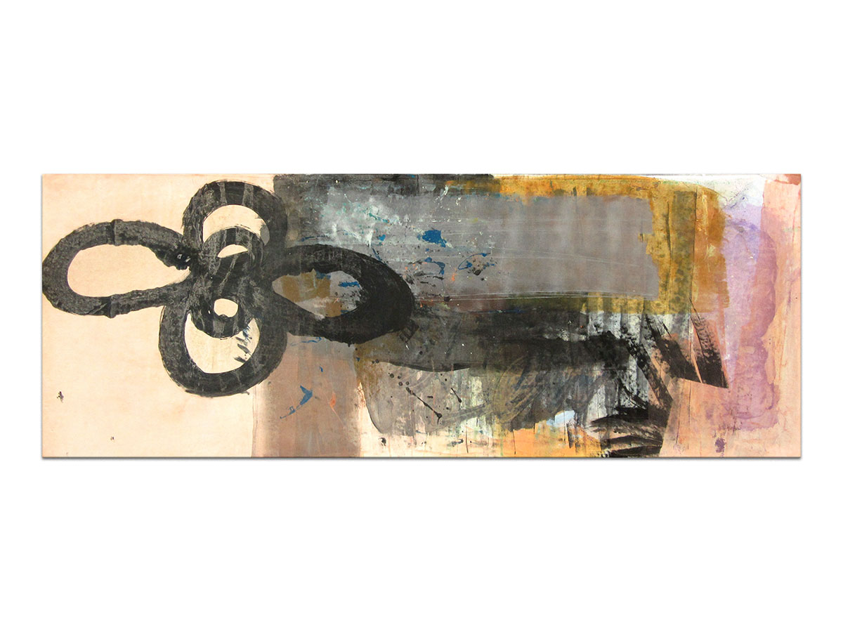 Moderne slike u galeriji MAG - apstraktna slika Misaone silnice akril na nenapetom platnu 160x60 cm