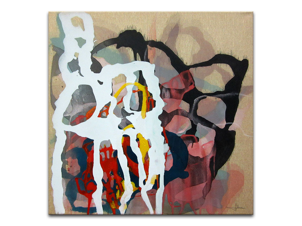 Moderne slike u galeriji MAG - apstraktna slika Preplavljeno osjećajima akril na napetom platnu 60x60 cm