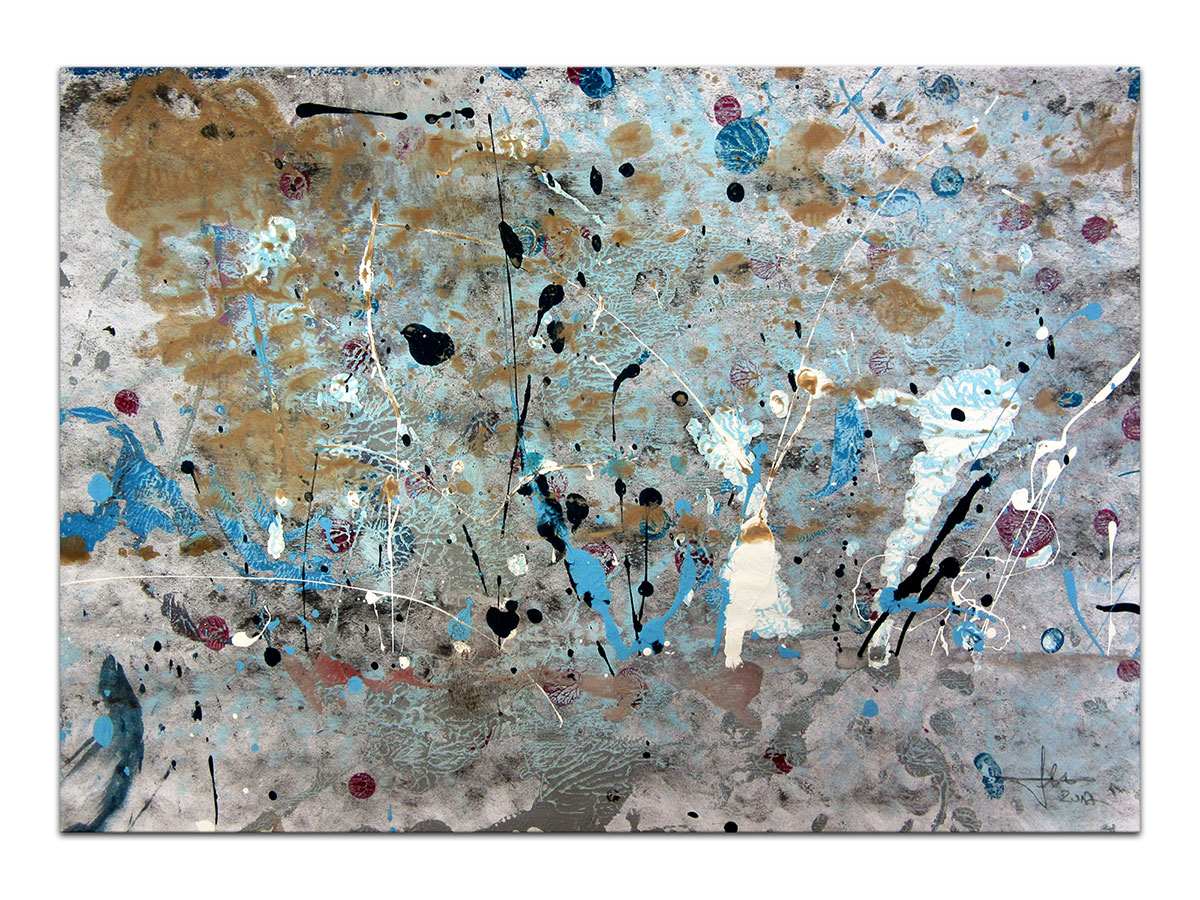 Moderne slike u galeriji MAG - apstraktna slika Podmorje mašte akril na hameru 42x29 cm