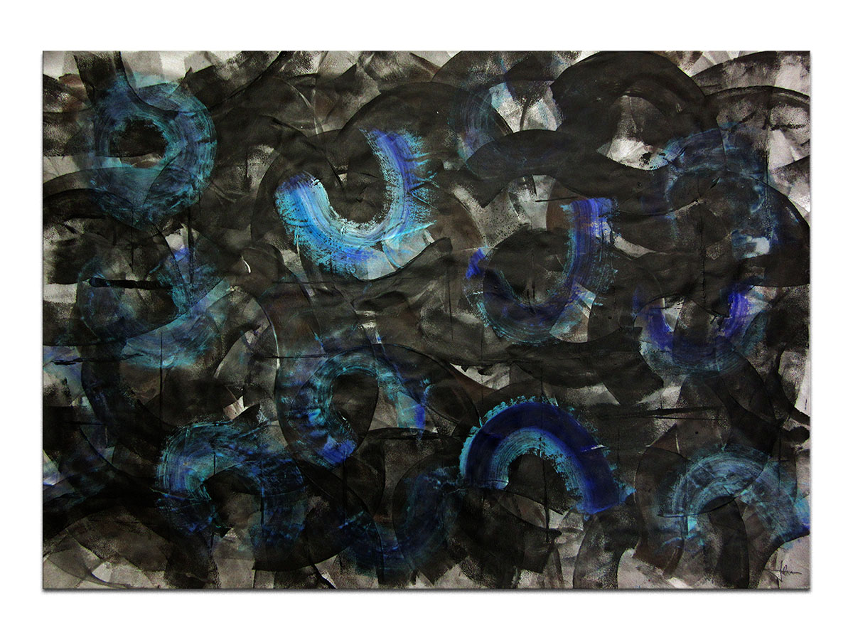 Moderne slike u galeriji MAG - apstraktna slika Sjaj planktona akril na hameru 100x70 cm