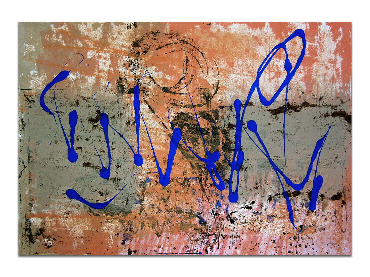 Dnevni boravci uređenje slikama galerije MAG - apstraktna slika Praying Mantis akril na hameru 100x70 cm