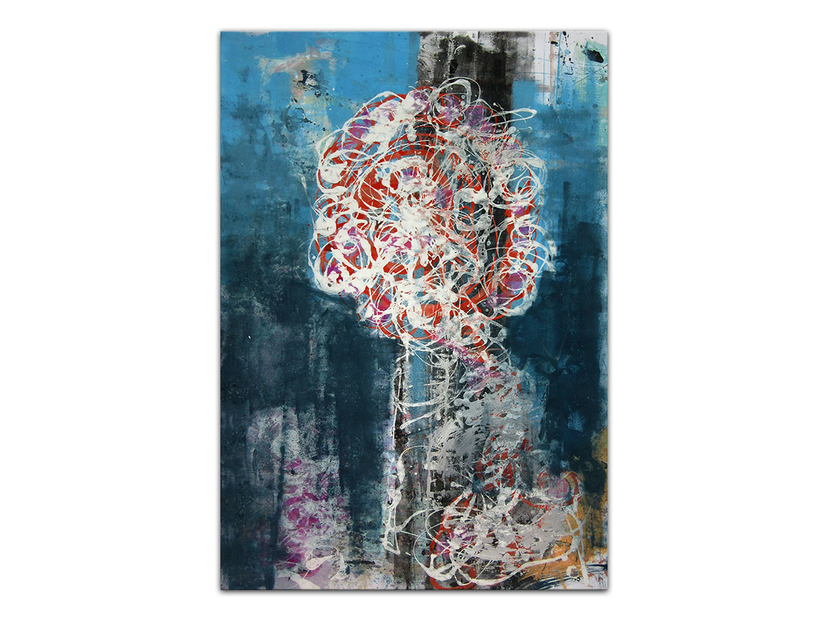 Moderne slike u galeriji MAG - apstraktna slika Floralis akril na hameru 100x70 cm