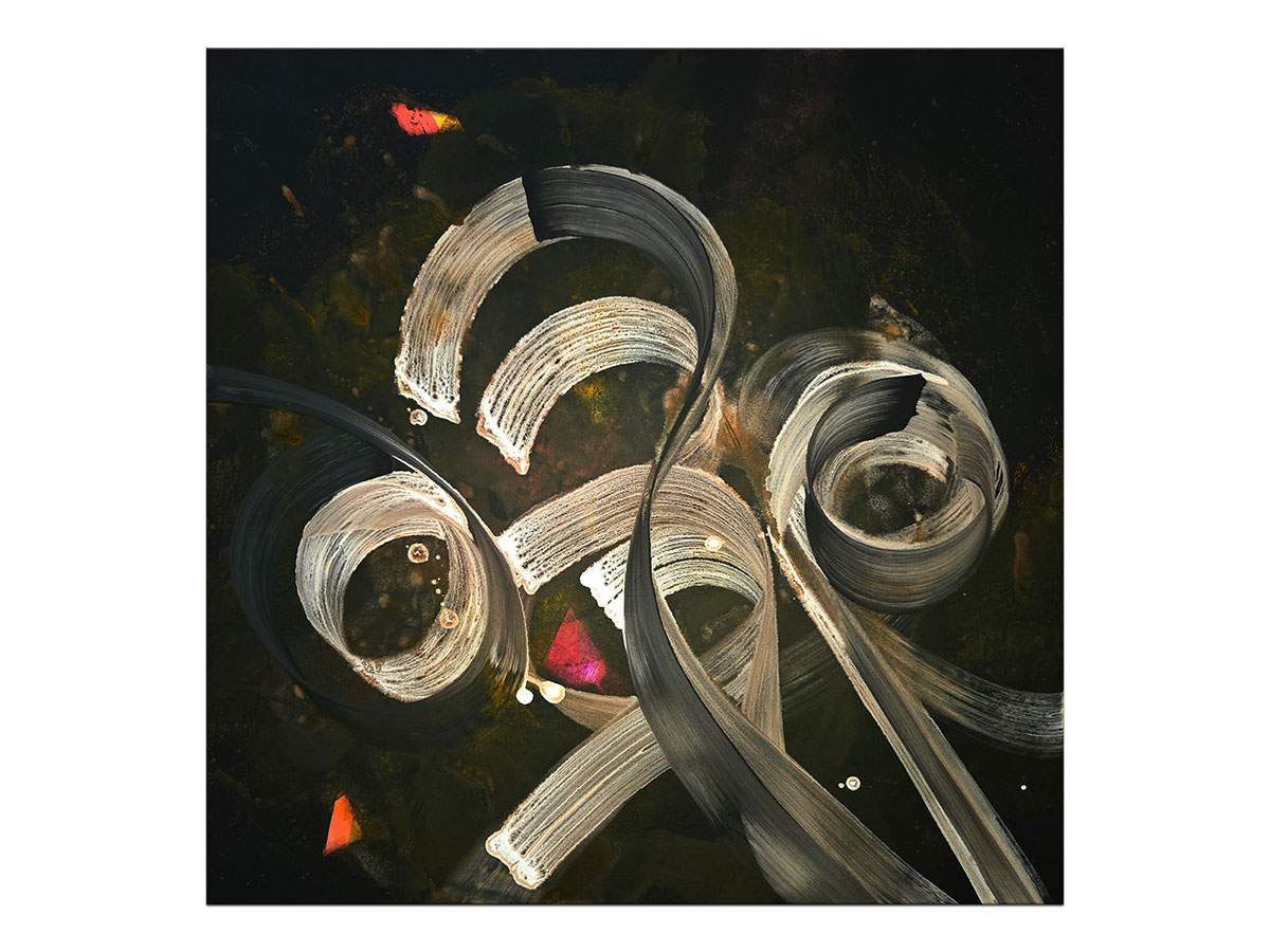 Moderne slike u galeriji MAG - apstraktna slika Noćna komešanja III Akril na 3D platnu 80x80 cm