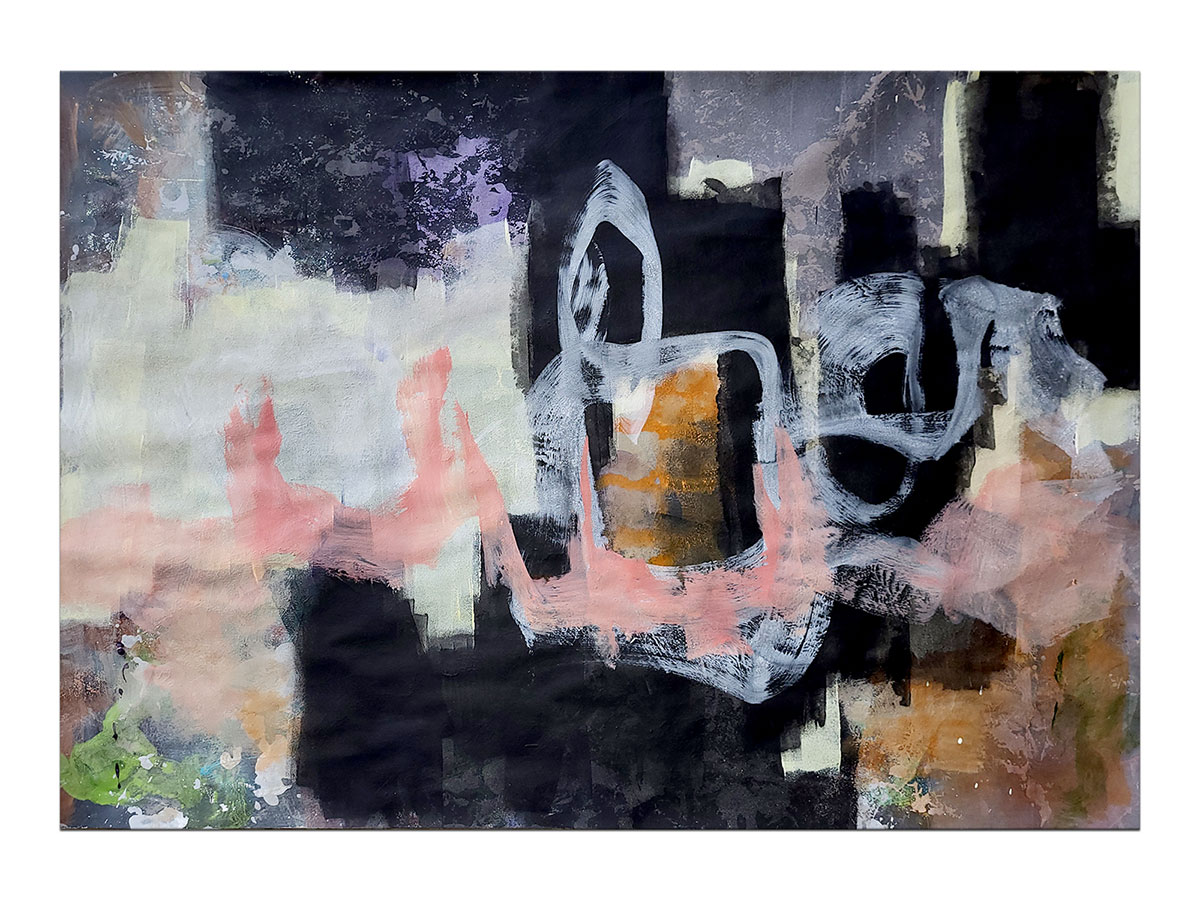 Moderne slike u galeriji MAG - apstraktna slika Arhitektura novog spokoja akril na hameru 100x70 cm