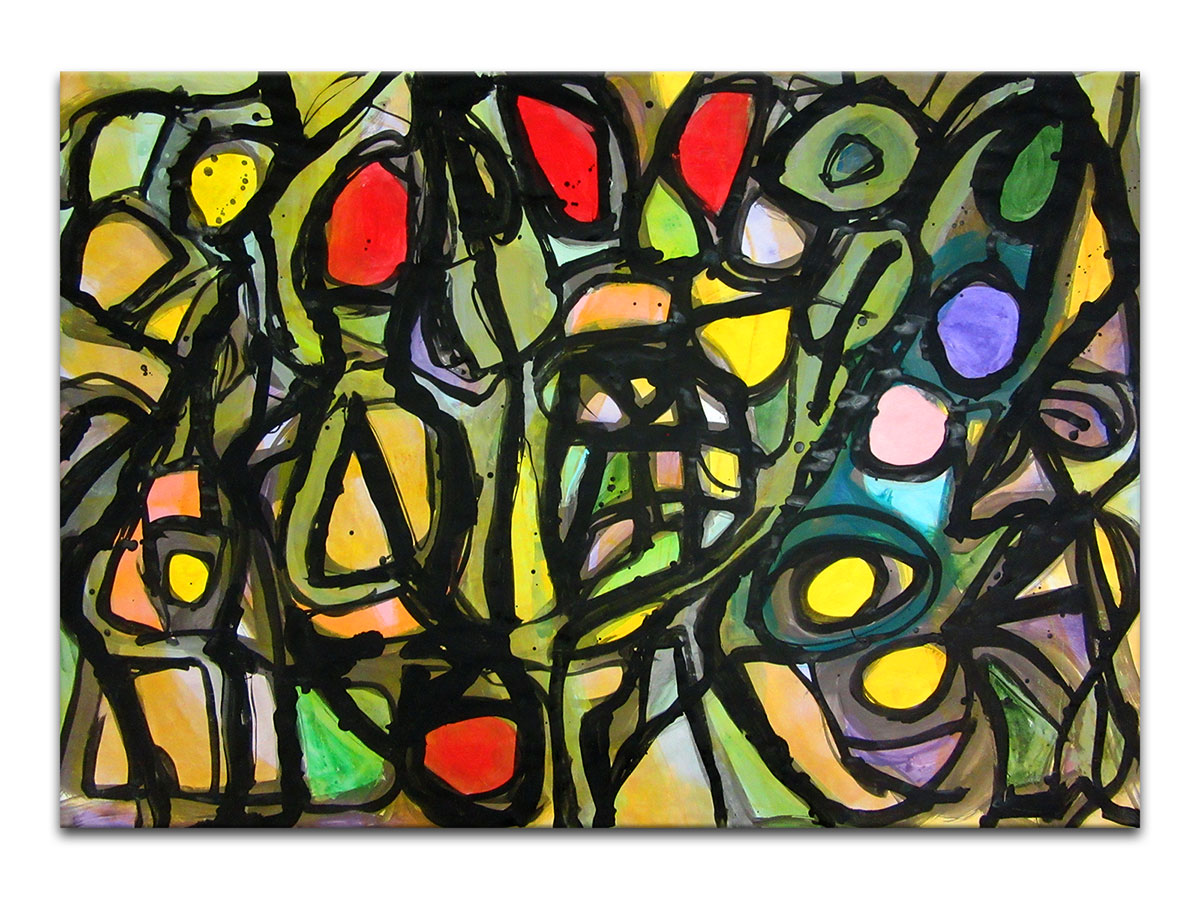 Moderne slike u galeriji MAG - apstraktna slika Ritam boja akril na hameru 100x70 cm