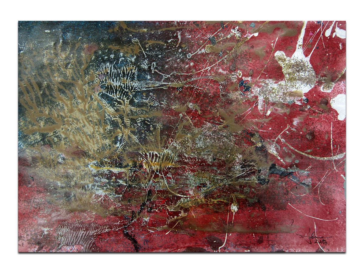 Moderne slike u galeriji MAG - apstraktna slika Podmorje mašte II akril na hameru 42x29 cm