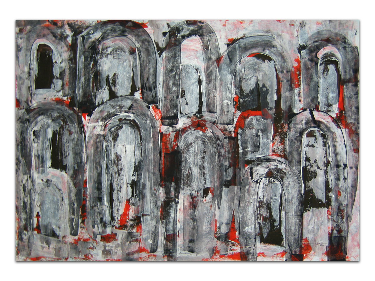 Dnevni boravci uređenje slikama galerije MAG - apstraktna slika Arkade Akril na hameru 100x70 cm