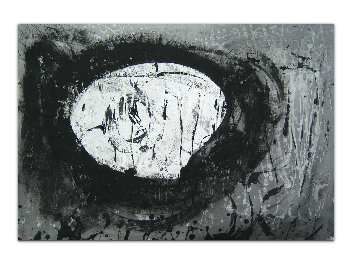 Opremanje poslovnih prostora slikama galerije MAG - apstraktna slika Pogled iz tame Akril na hameru 100x70 cm