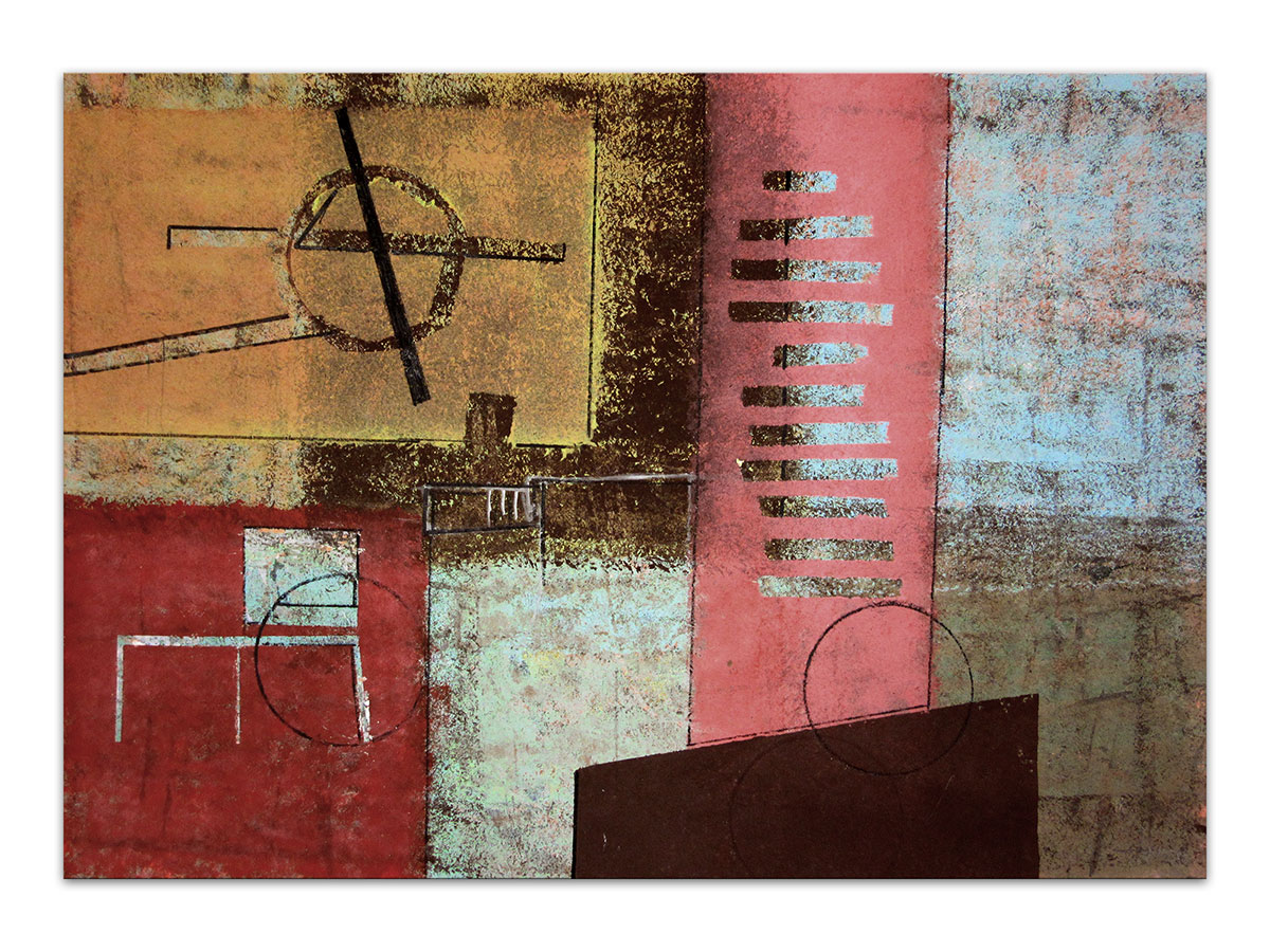 Apstraktni ekspresionizam u galeriji MAG - apstraktna slika Šarm formi akril na hameru 100x70 cm