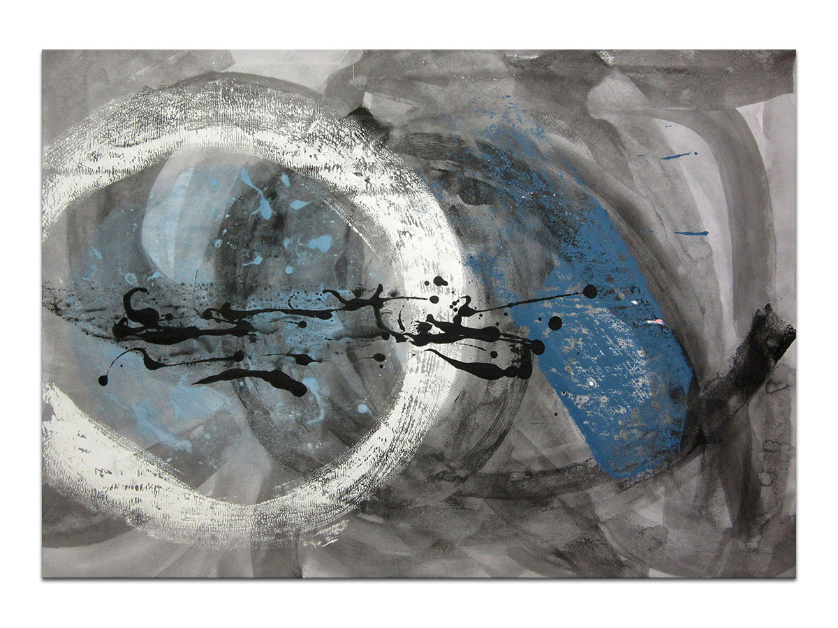 Moderne slike u galeriji MAG - apstraktna slika Krugovi noći VI akril na hameru 100x70 cm