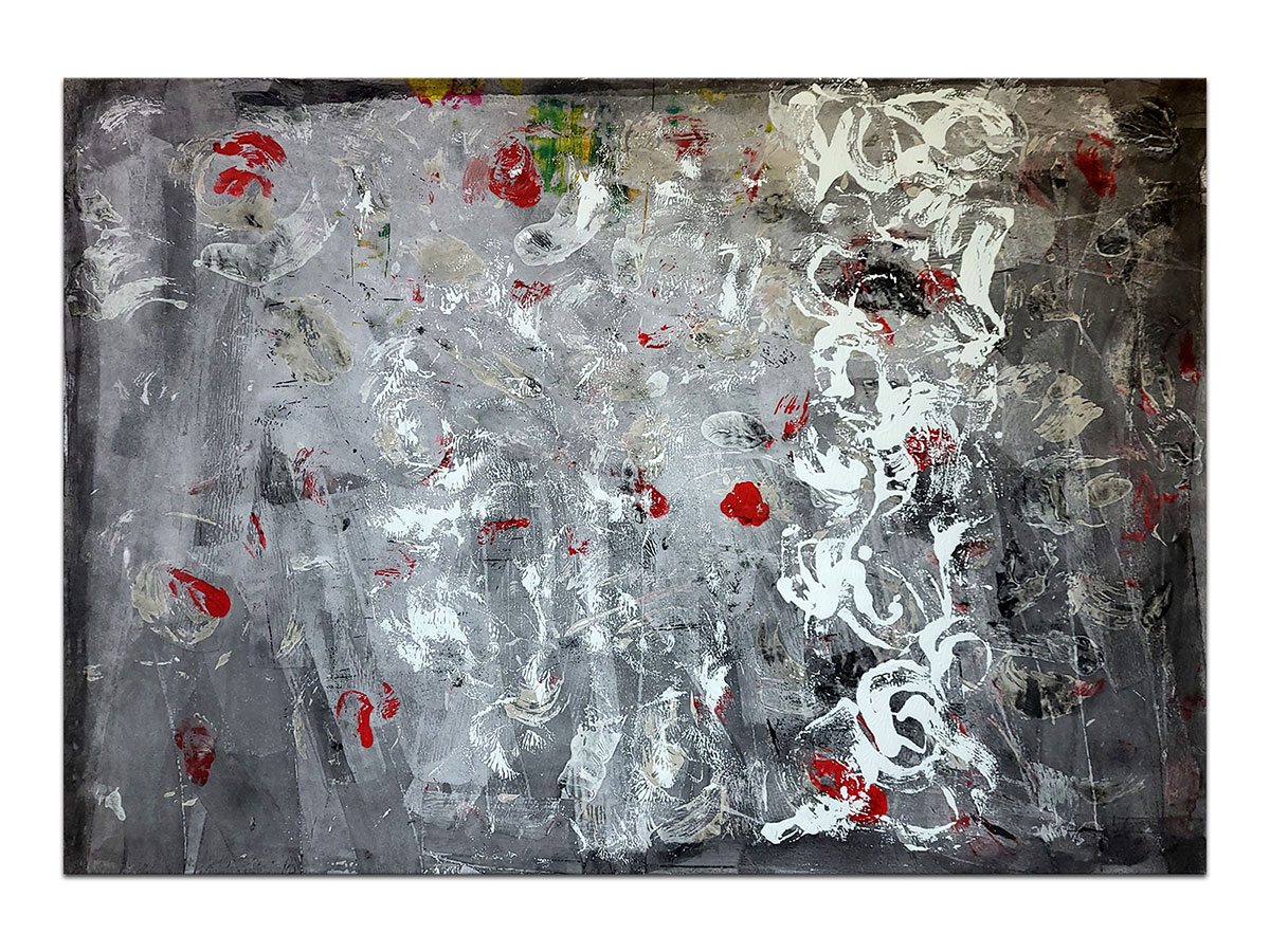 Moderne slike u galeriji MAG - apstraktna slika Fragmenti ljubavi akril na hameru 100x70 cm