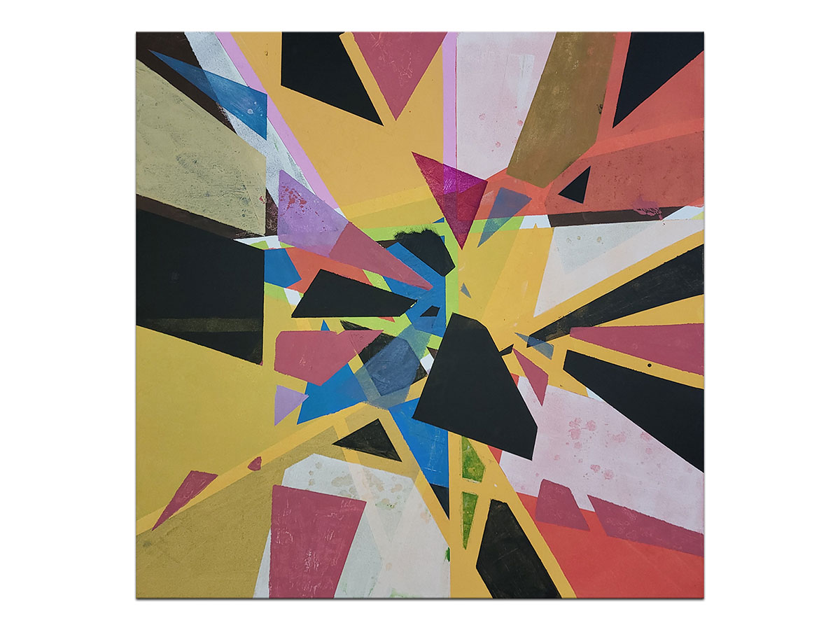 Moderne slike u galeriji MAG - apstraktna slika Vizualni algoritmi Akril na 3D platnu 80x80 cm