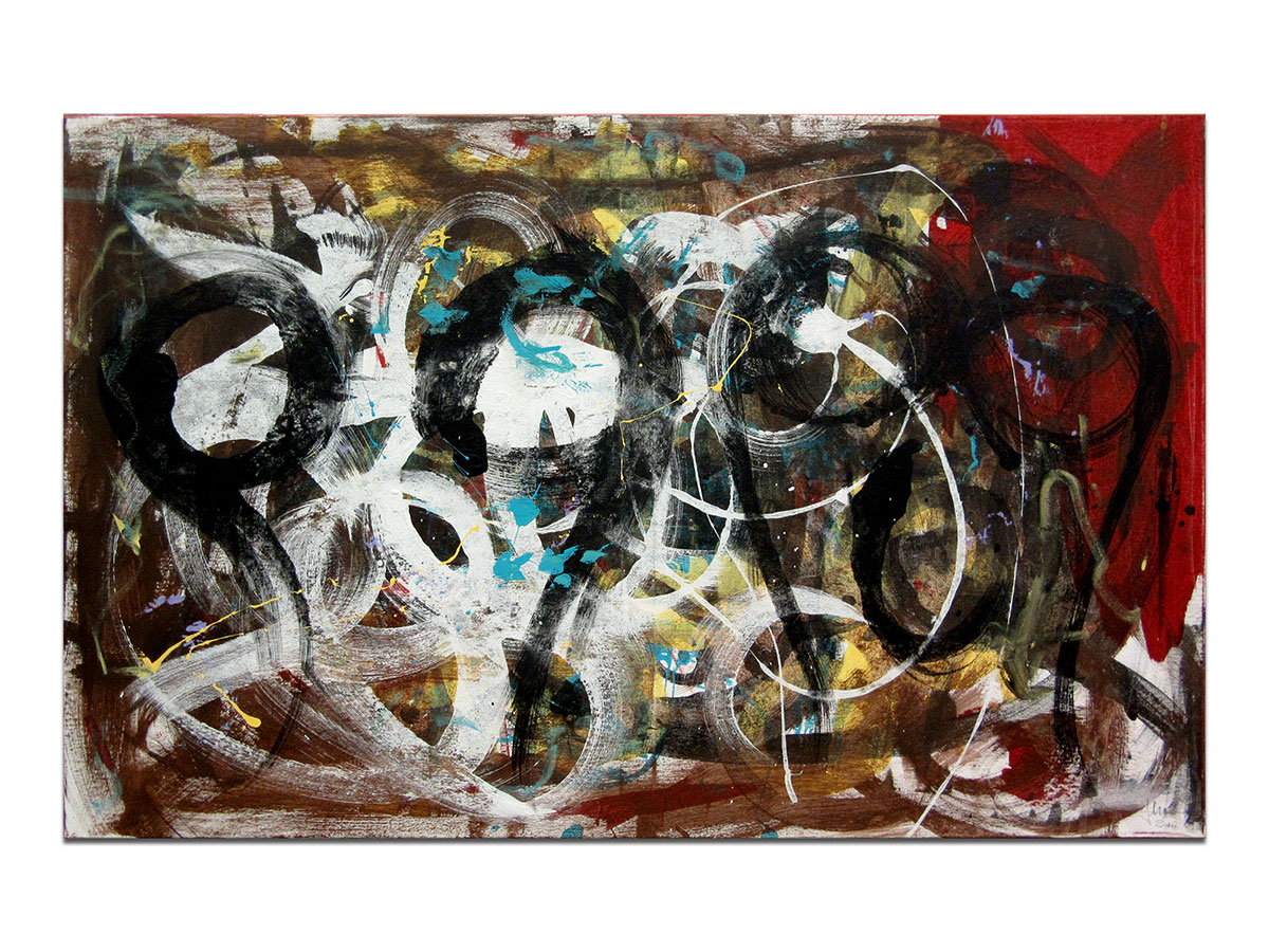 Umjetnička galerija MAG - apstraktna slika Subkultura akril na napetom platnu 110x70 cm
