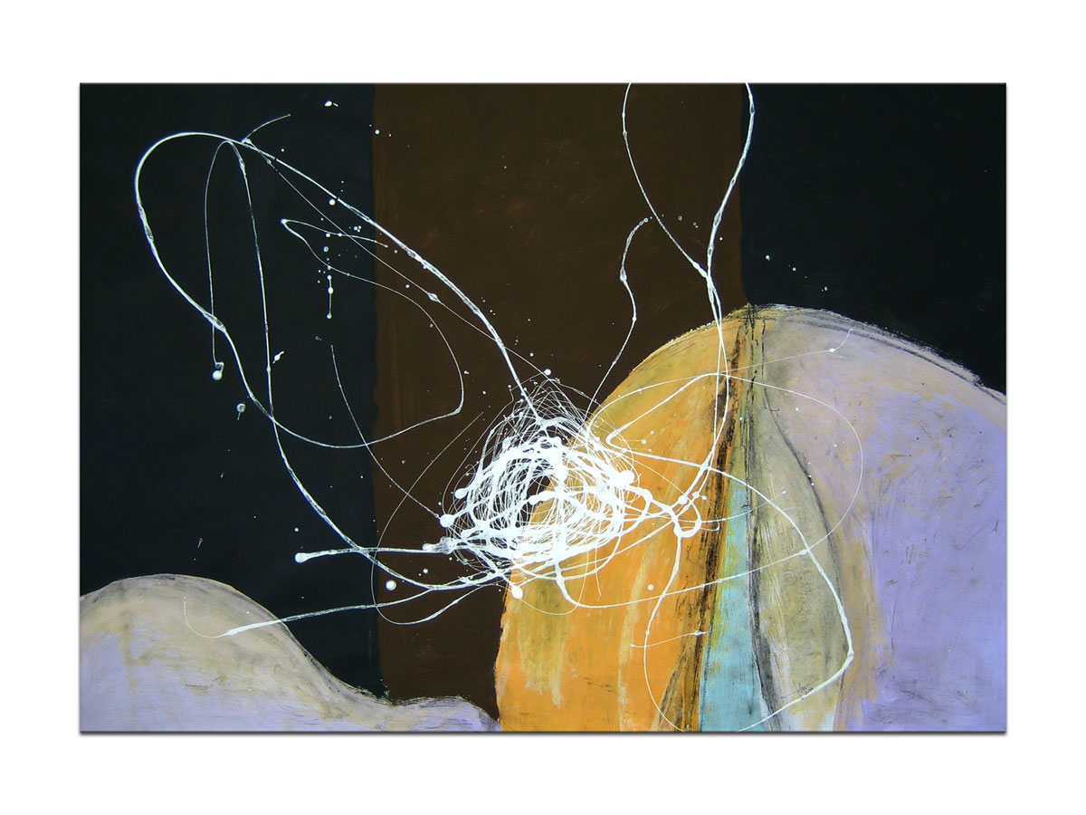 Slike na prodaju u galeriji MAG - originalna apstraktna slika Noćne putanje akril na hameru 100x70 cm